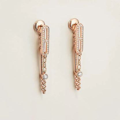 [Mystic]CHAINE CHAOS DIAMOND DROP EARRINGS