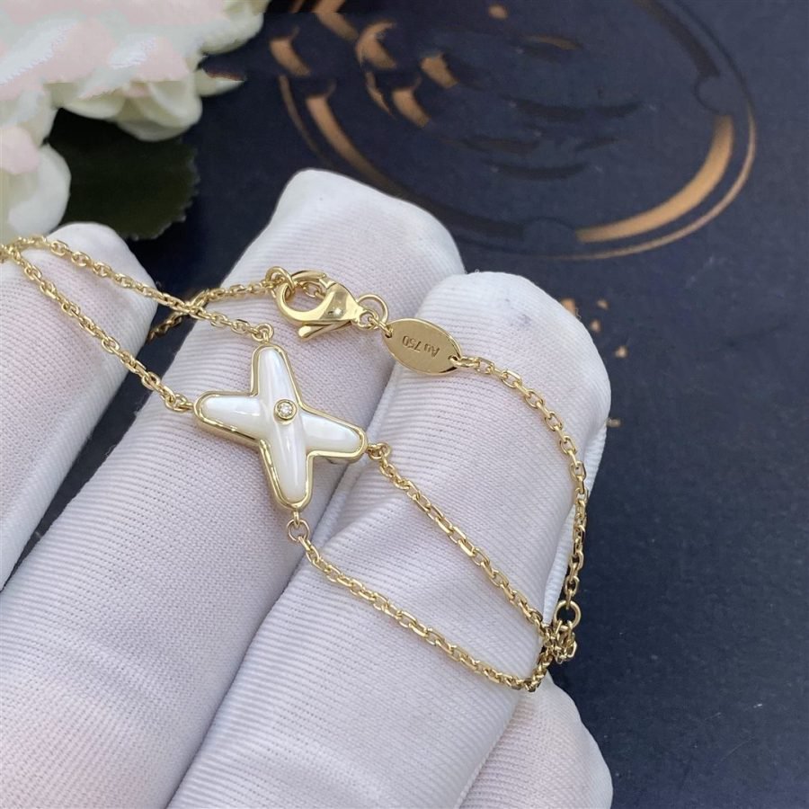[Mystic]JEUX BRACELET WHITE MOP GOLD 1 DIAMOND