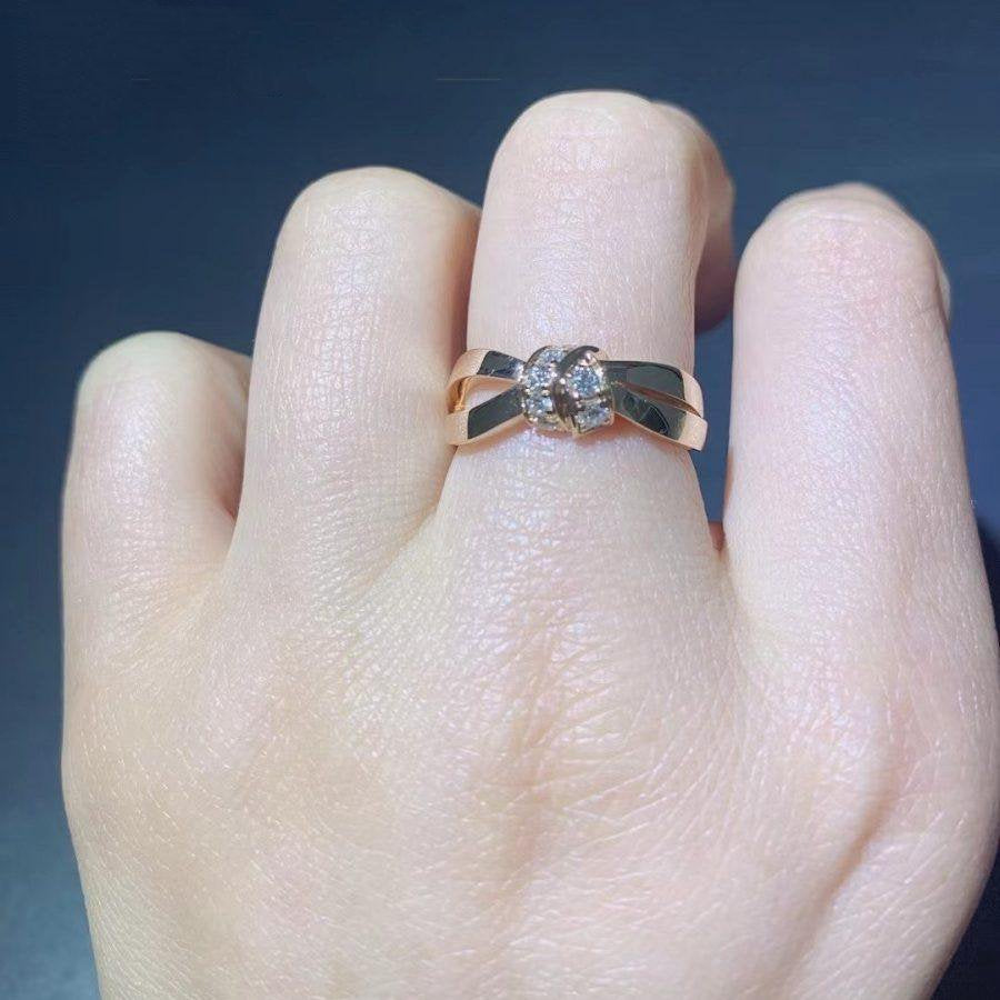 [Mystic]LIENS RING PINK GOLD DIAMOND