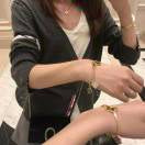 [Mystic JURI]Move Noa Rose Gold Pavé Diamond Bangle Bracelet
