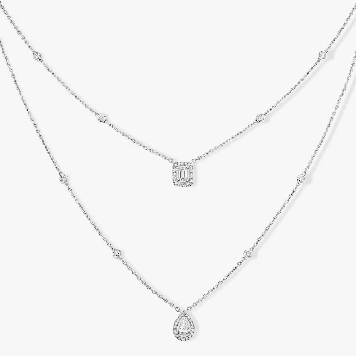 [Mystic JURI]Diamond Necklace My Twin 2 Rows