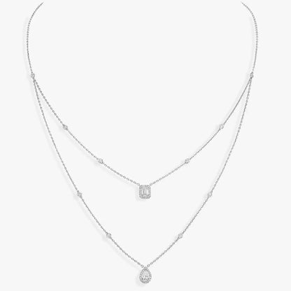 [Mystic JURI]Diamond Necklace My Twin 2 Rows