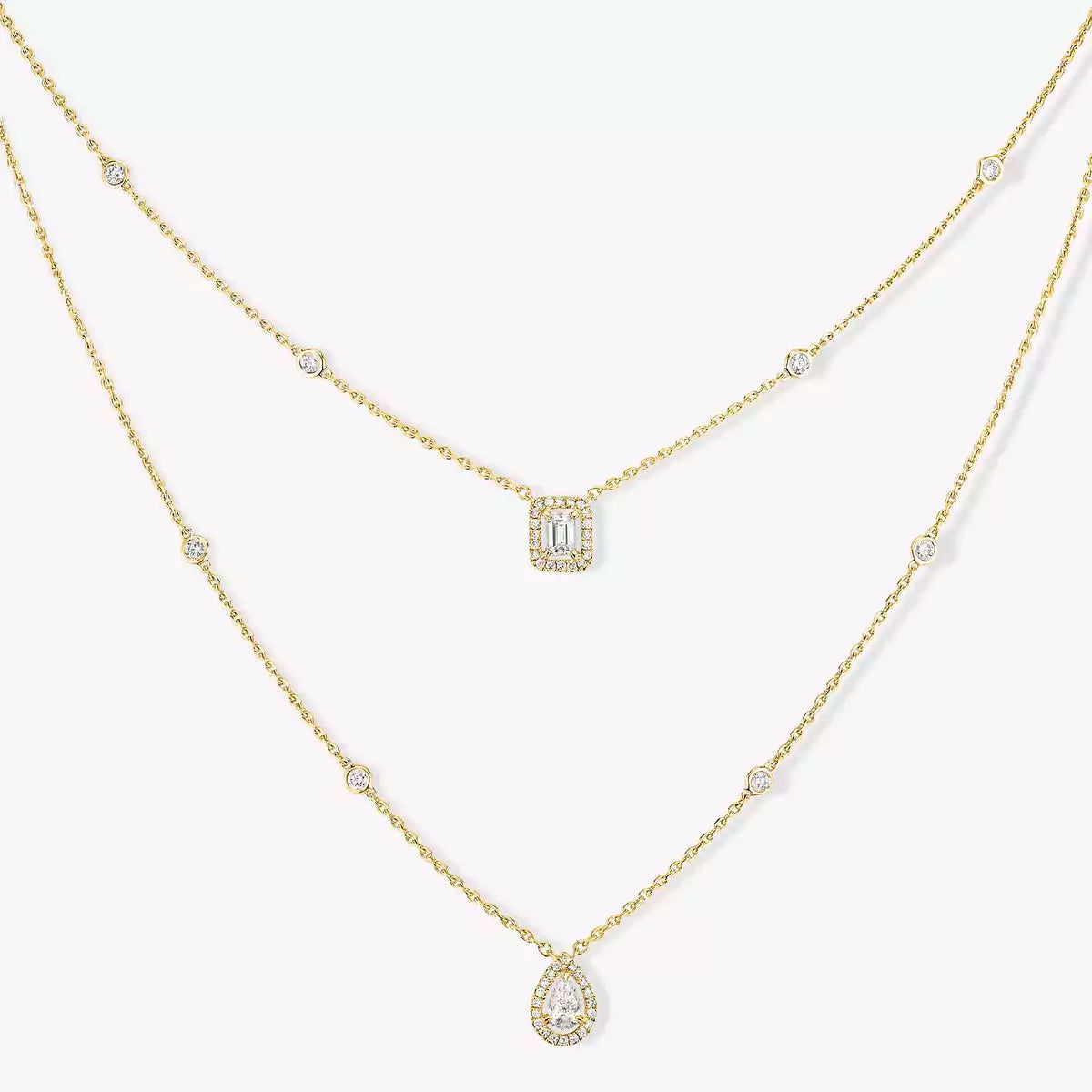 [Mystic JURI]Diamond Necklace My Twin 2 Rows