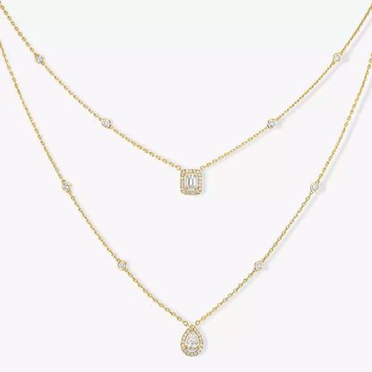 [Mystic JURI]Diamond Necklace My Twin 2 Rows