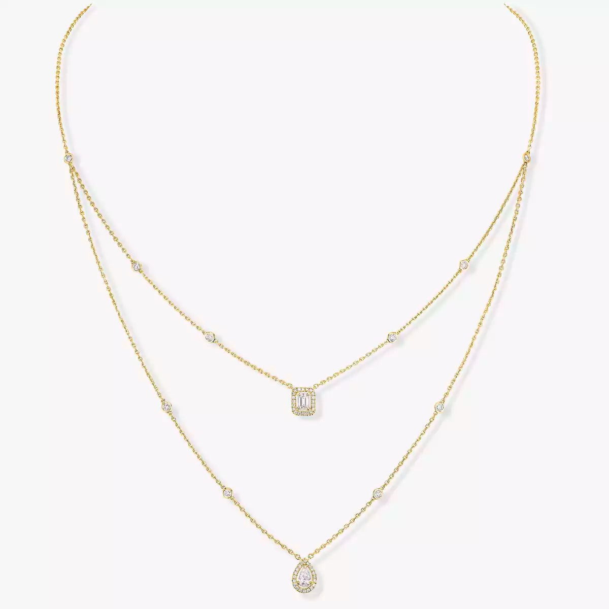 [Mystic JURI]Diamond Necklace My Twin 2 Rows