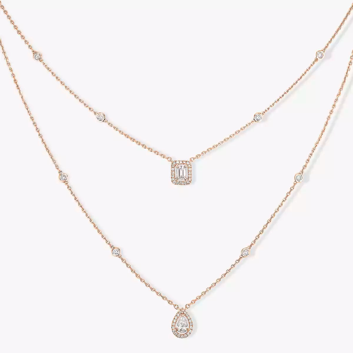 [Mystic JURI]Diamond Necklace My Twin 2 Rows