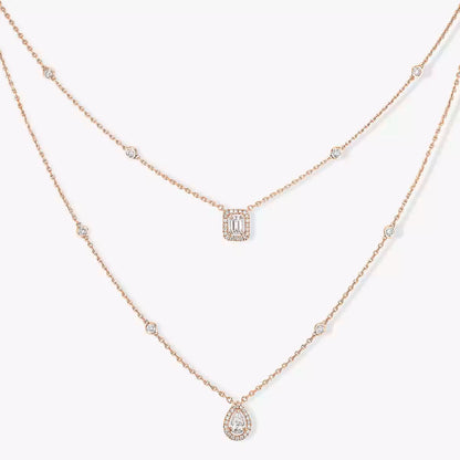 [Mystic JURI]Diamond Necklace My Twin 2 Rows