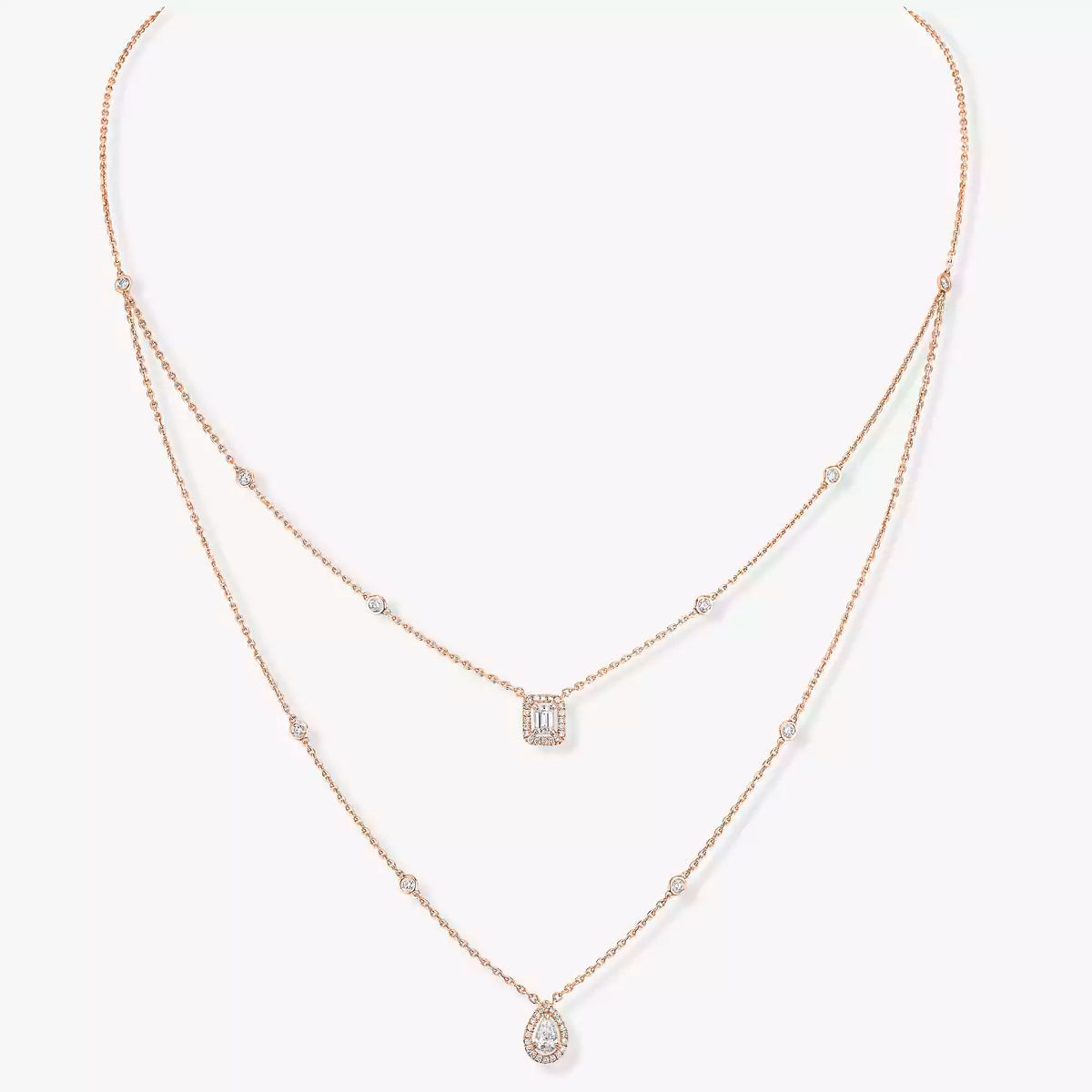 [Mystic JURI]Diamond Necklace My Twin 2 Rows