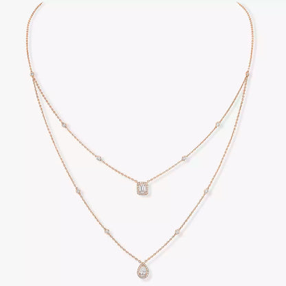 [Mystic JURI]Diamond Necklace My Twin 2 Rows