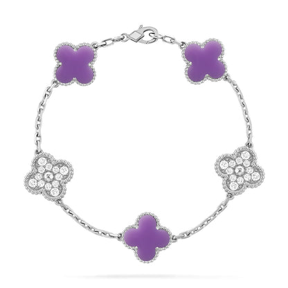 [Mystic-new]CLOVER 5 MOTIF LIGHT PURPLE BRACELET COLLECTION