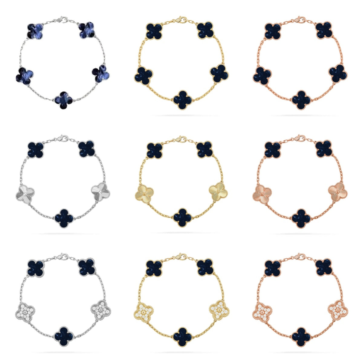 [Mystic]CLOVER 5 MOTIF PIETERSITE BRACELET COLLECTION