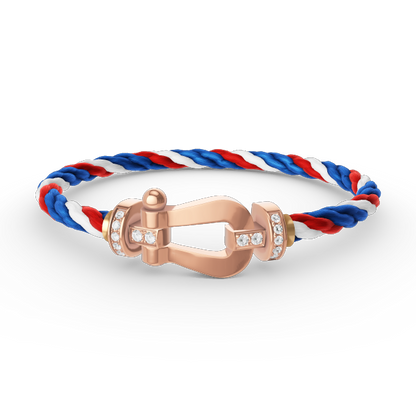 [Mystic]FORCE LARGE HORSESHOE HALF DIAMOND BRACELET ROSE GOLD