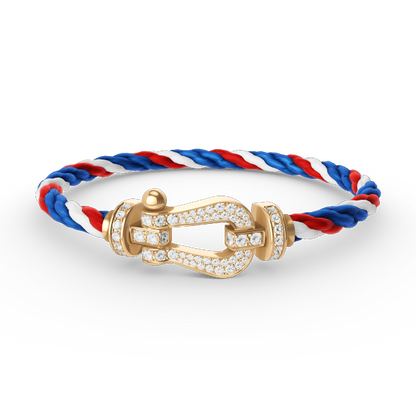 [Mystic]FORCE LARGE HORSESHOE FULL DIAMOND BRACELET GOLD