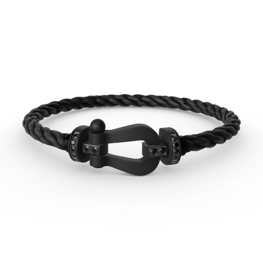 [Mystic]FORCE LARGE SERIES HORSESHOE BLACK SAMURAI BRACELET