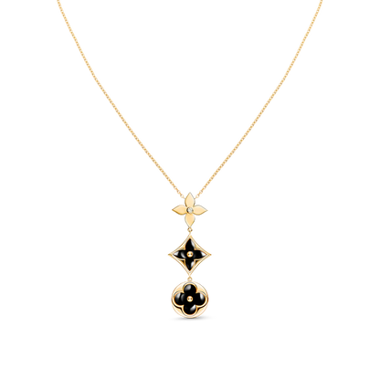[Mystic]STAR AND SUN ONYX PINK GOLD NECKLACE