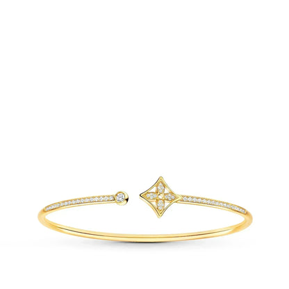 [Mystic]IDYLLE GOLD OPEN BRACELET DIAMOND PAVED