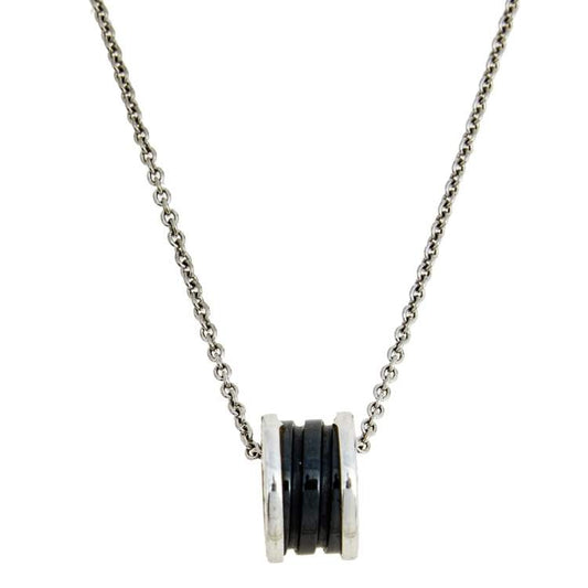 [Mystic]ZERO 1 BLACK CERAMIC SILVER NECKLACE