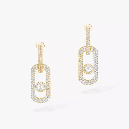 [Mystic JURI]So Move XL Pave_-Set Diamond Pendant Earrings