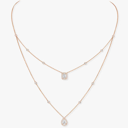 [Mystic JURI]MY TWIN 2 ROW DIAMOND NECKLACE
