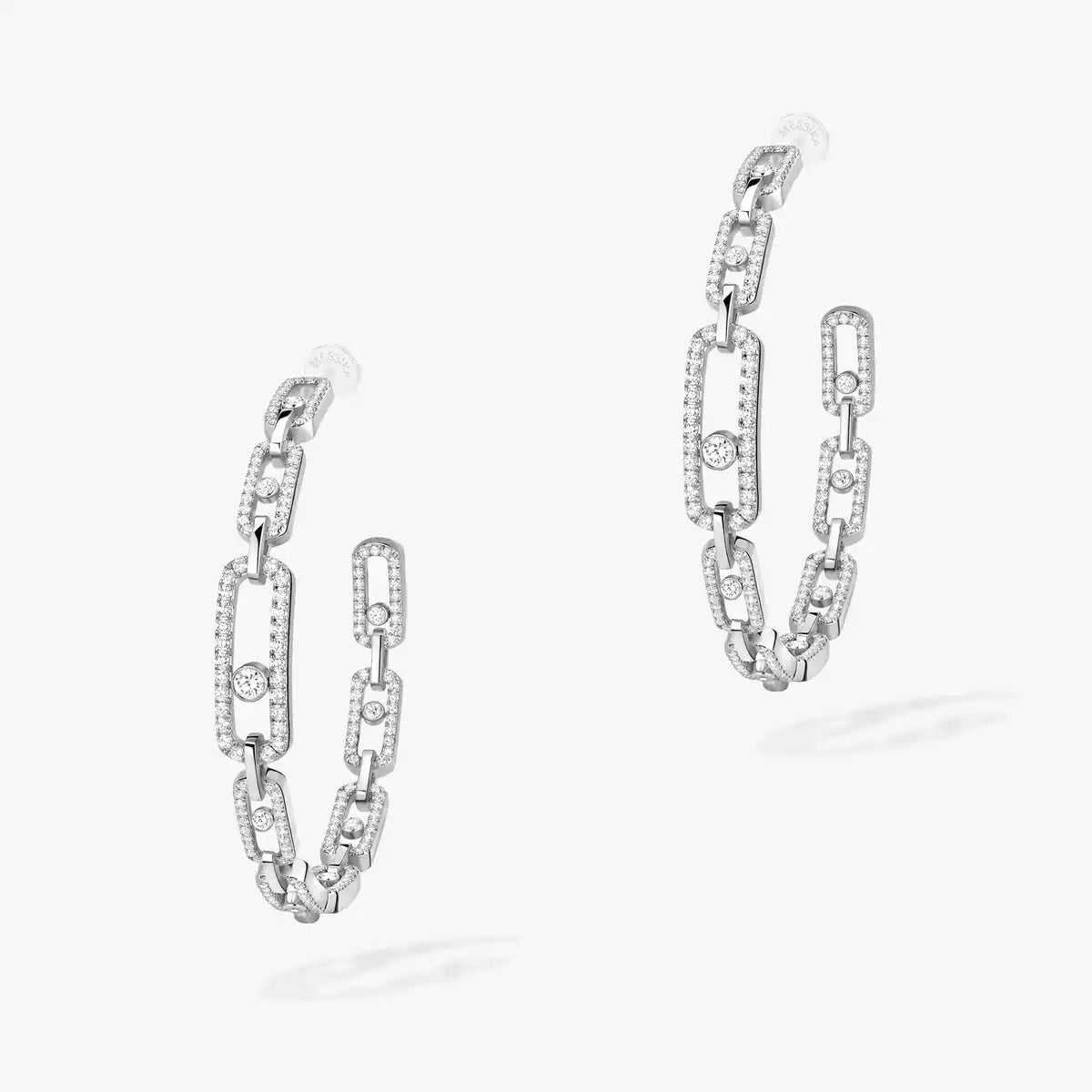 [[Mystic JURI]Move Link Diamond Hoop Earrings