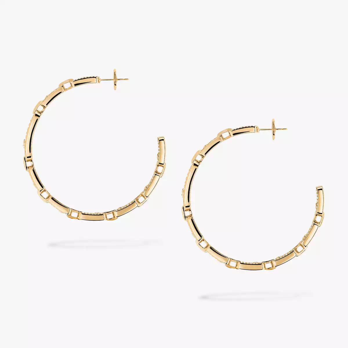 [[Mystic JURI]Move Link Diamond Hoop Earrings