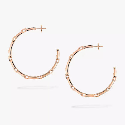 [[Mystic JURI]Move Link Diamond Hoop Earrings