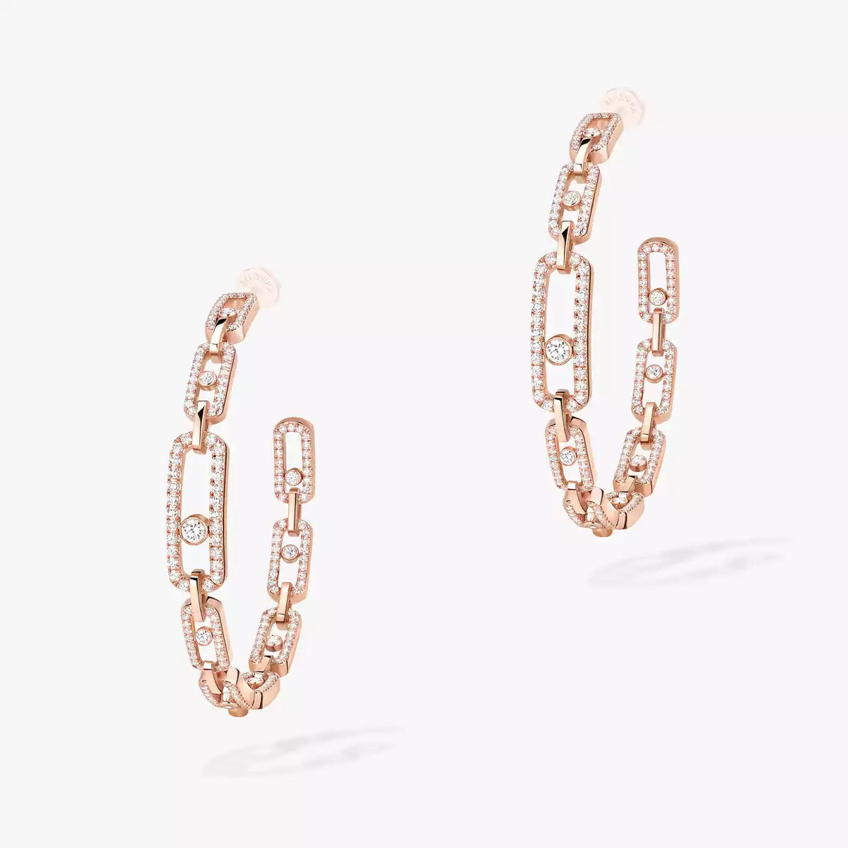 [[Mystic JURI]Move Link Diamond Hoop Earrings