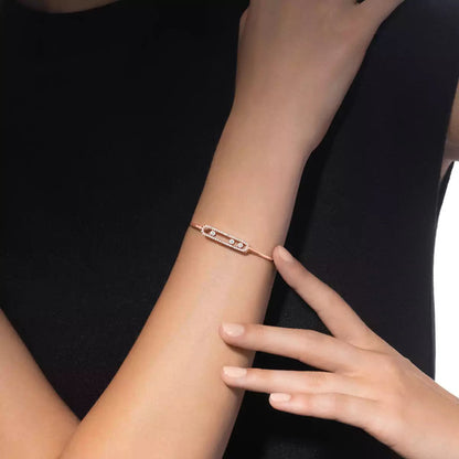 [Mystic JURI]Move Pavé Diamond Bangle Bracelet M