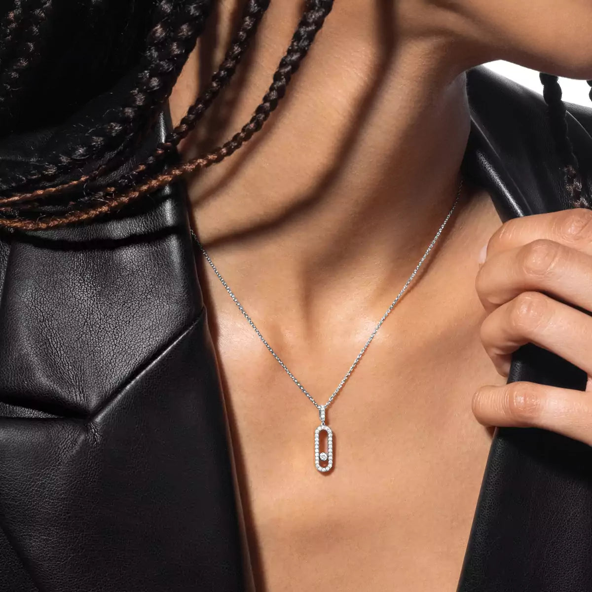 [Mystic JURI]Move Uno Diamond Necklace in Rose Gold