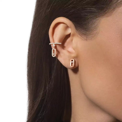 [Mystic JURI]Move Uno Diamond Stud Earrings