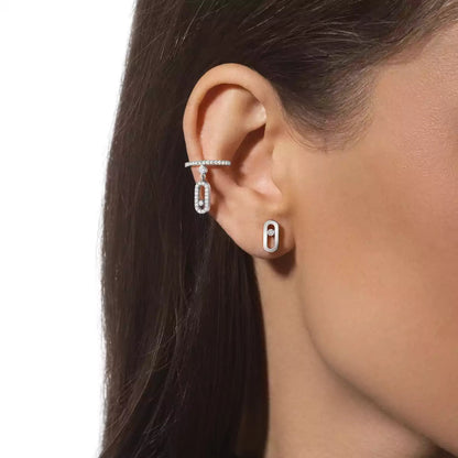 [Mystic JURI]Move Uno Diamond Stud Earrings