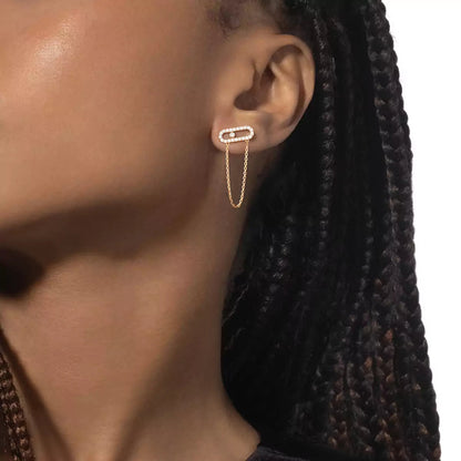 [Mystic JURI]Move Uno Diamond Earrings