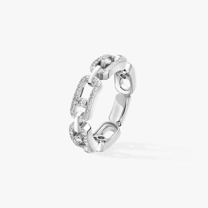 [Mystic JURI]Move Link Pave_-Set Diamond Ring in Gold