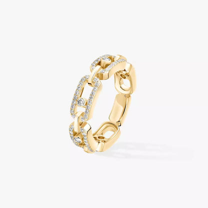 [Mystic JURI]Move Link Pave_-Set Diamond Ring in Gold
