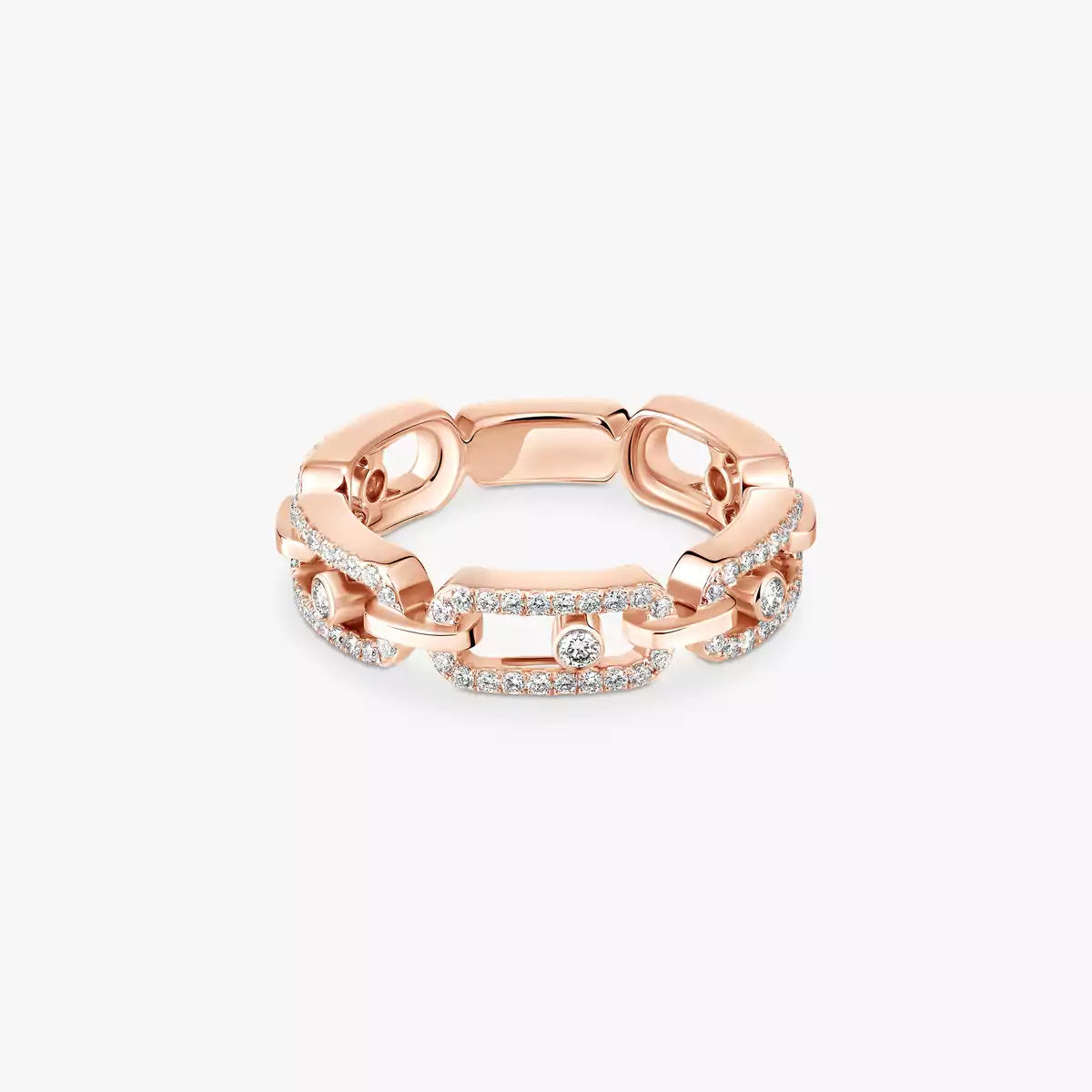 [Mystic JURI]Move Link Pave_-Set Diamond Ring in Gold