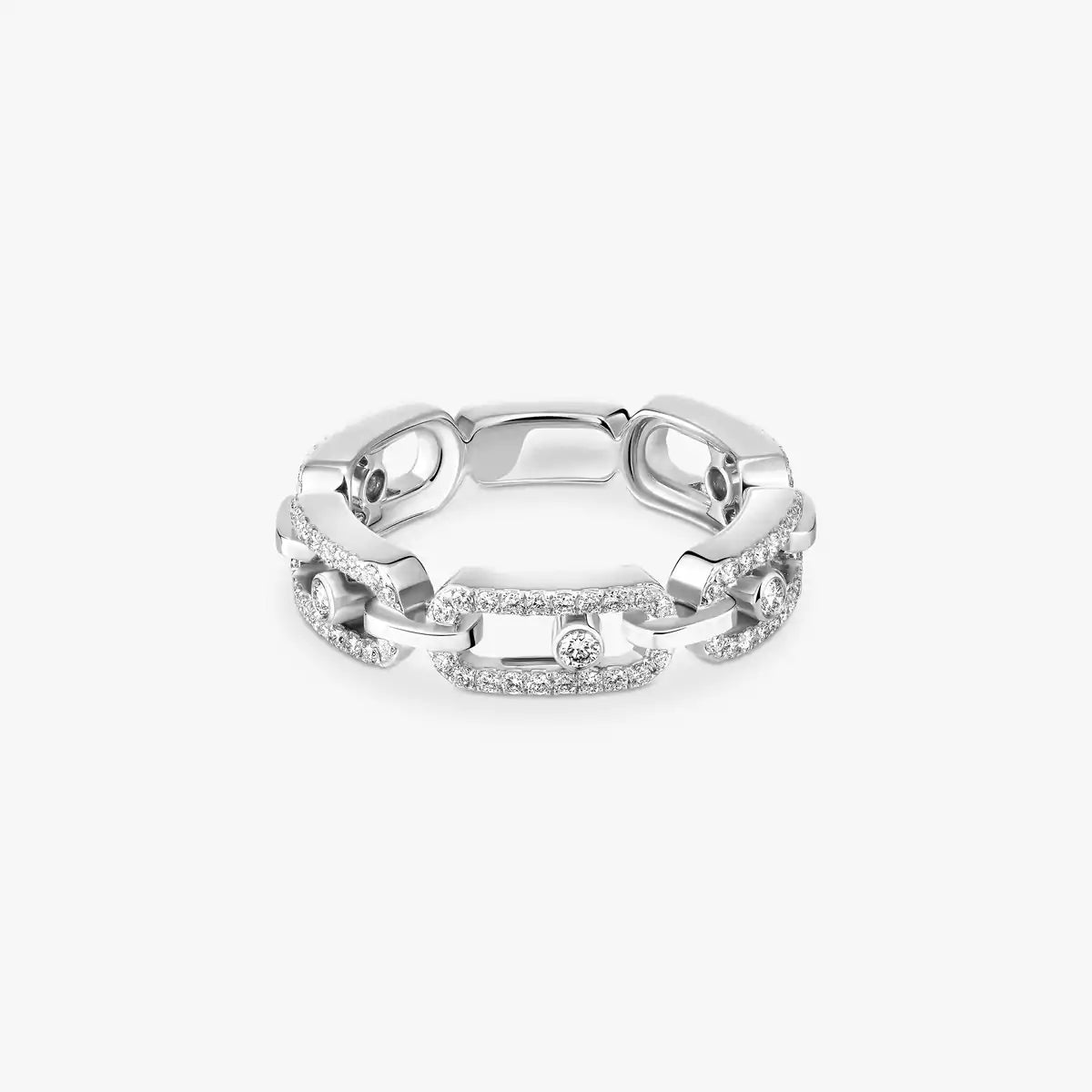 [Mystic JURI]Move Link Pave_-Set Diamond Ring in Gold