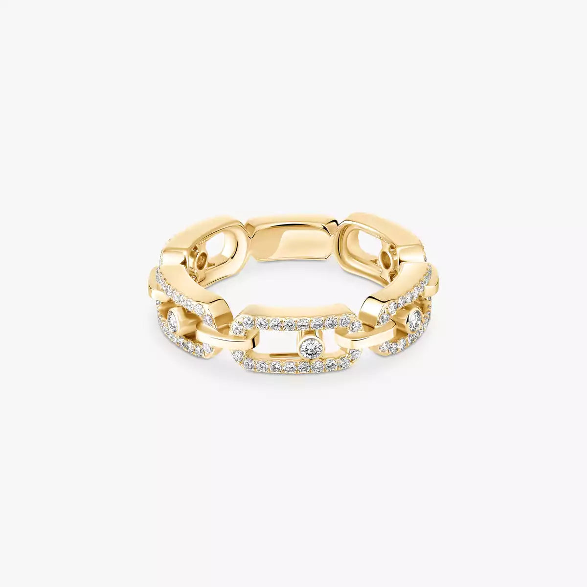 [Mystic JURI]Move Link Pave_-Set Diamond Ring in Gold