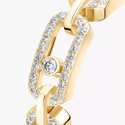 [Mystic JURI]Move Link Pave_-Set Diamond Ring in Gold