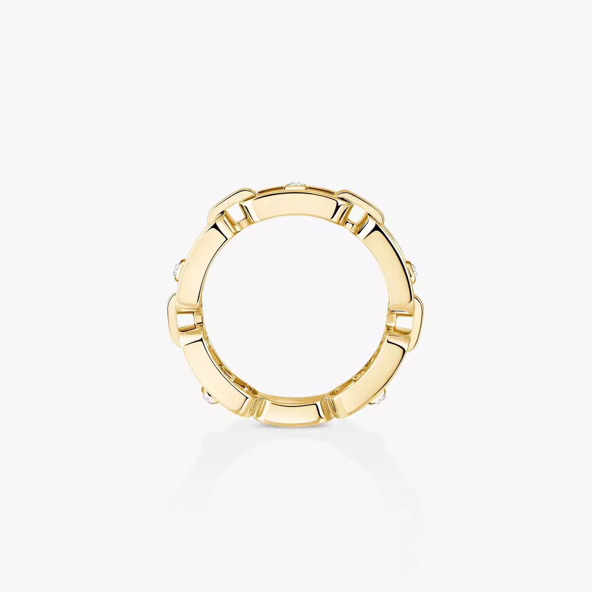 [Mystic JURI]Move Link Pave_-Set Diamond Ring in Gold
