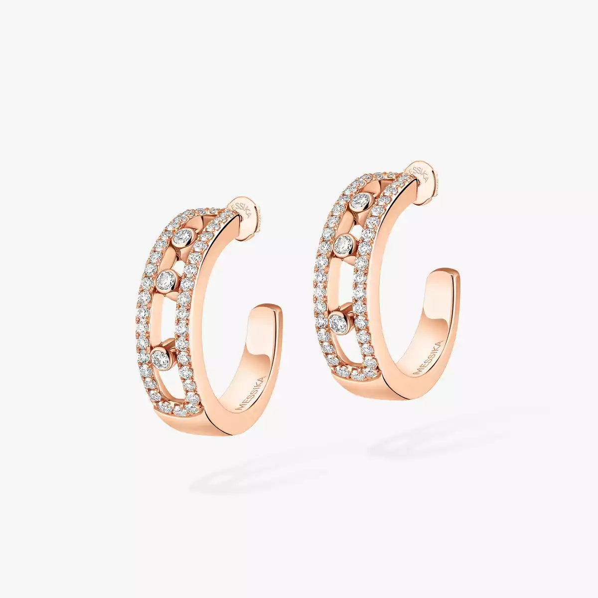 [Mystic JURI]Diamond Pave_ Hoop Earrings Move