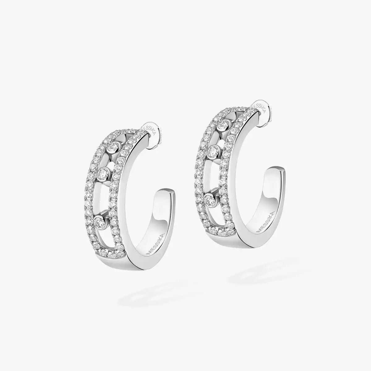 [Mystic JURI]Diamond Pave_ Hoop Earrings Move