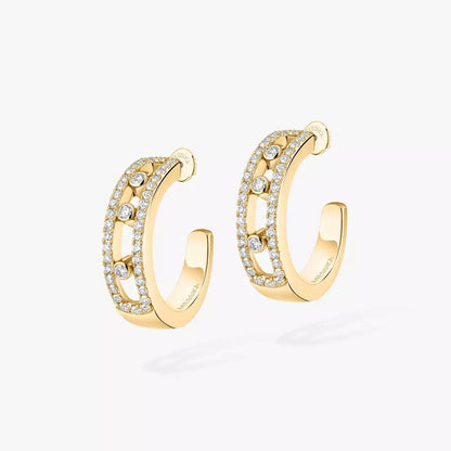 [Mystic JURI]Diamond Pave_ Hoop Earrings Move