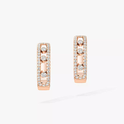 [Mystic JURI]Diamond Pave_ Hoop Earrings Move