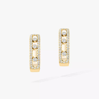 [Mystic JURI]Diamond Pave_ Hoop Earrings Move