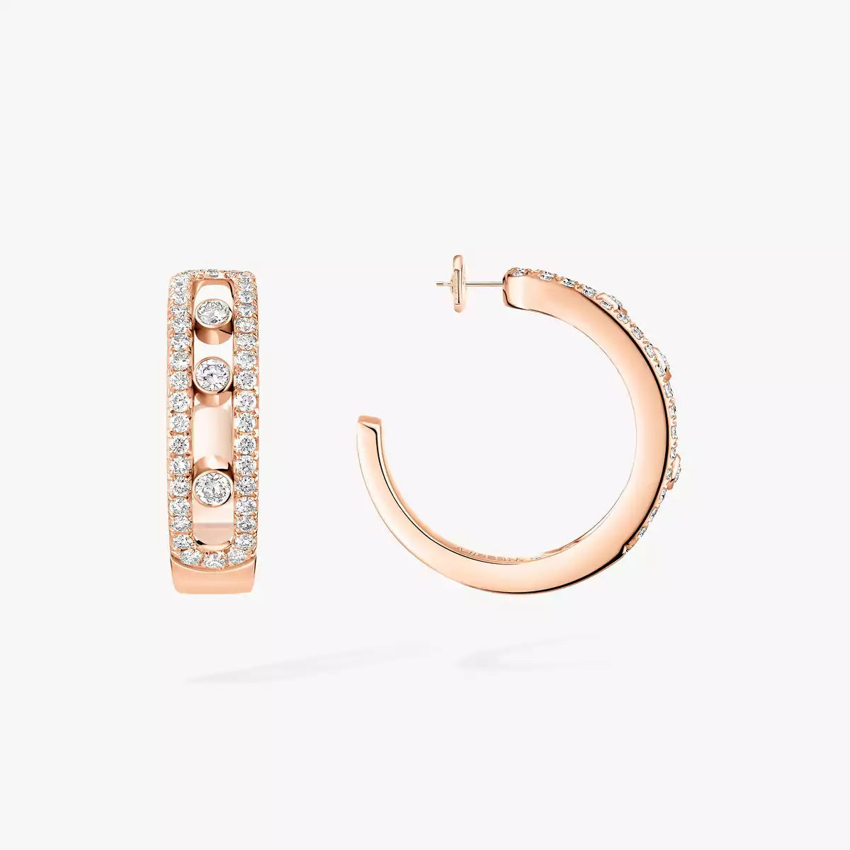 [Mystic JURI]Diamond Pave_ Hoop Earrings Move