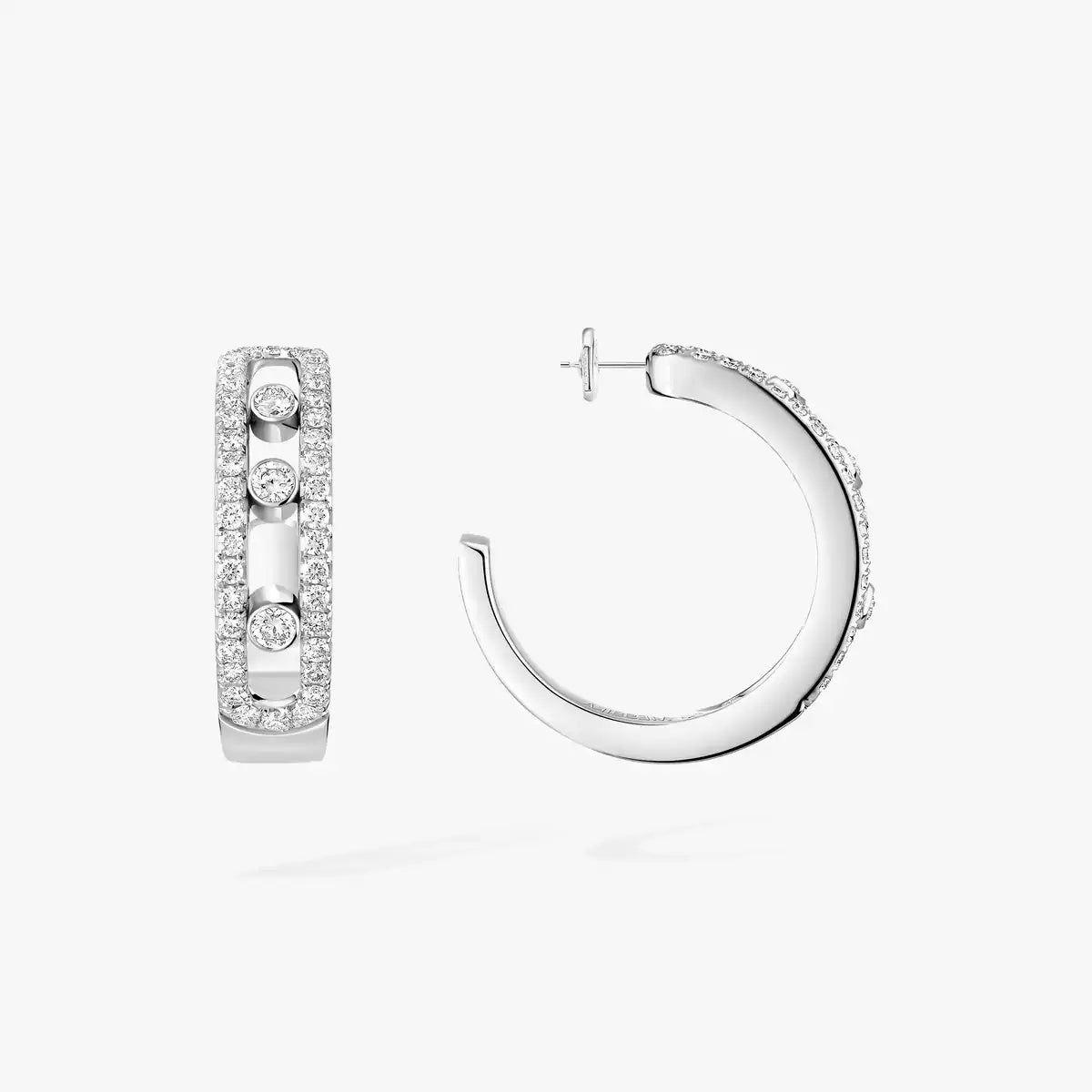 [Mystic JURI]Diamond Pave_ Hoop Earrings Move