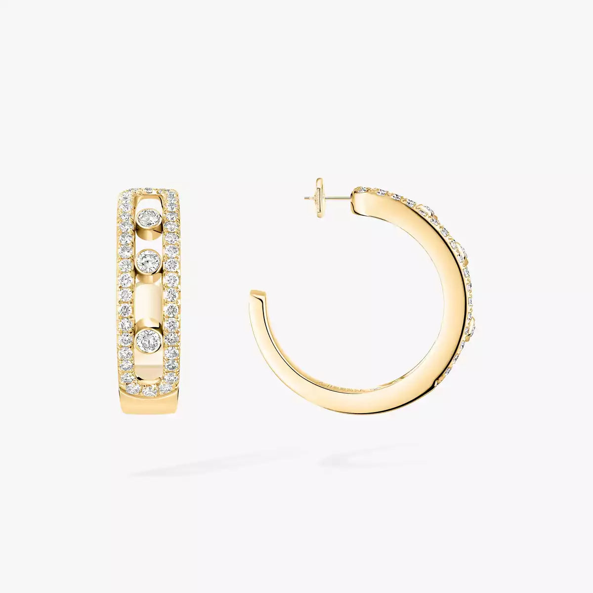 [Mystic JURI]Diamond Pave_ Hoop Earrings Move