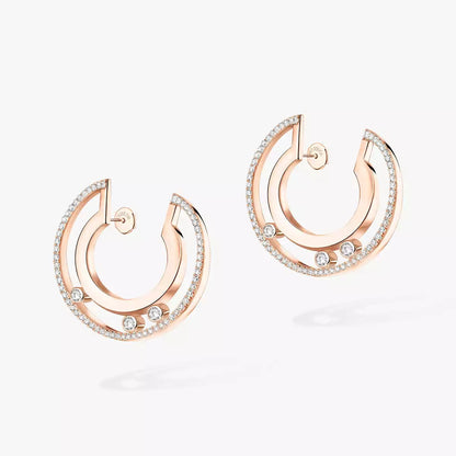 [Mystic JURI]Move Romane Small Diamond Hoop Earrings