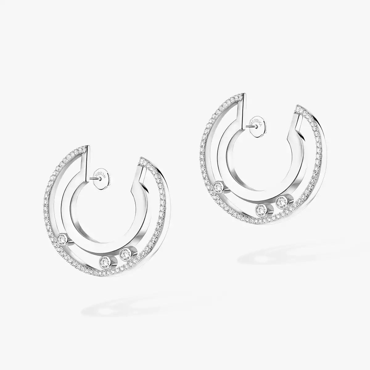 [Mystic JURI]Move Romane Small Diamond Hoop Earrings