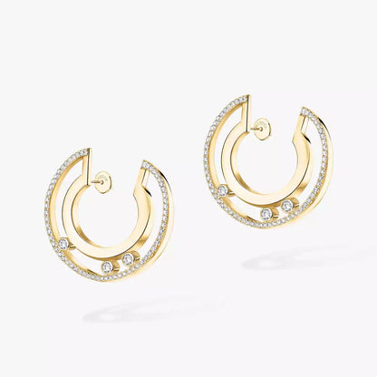 [Mystic JURI]Move Romane Small Diamond Hoop Earrings